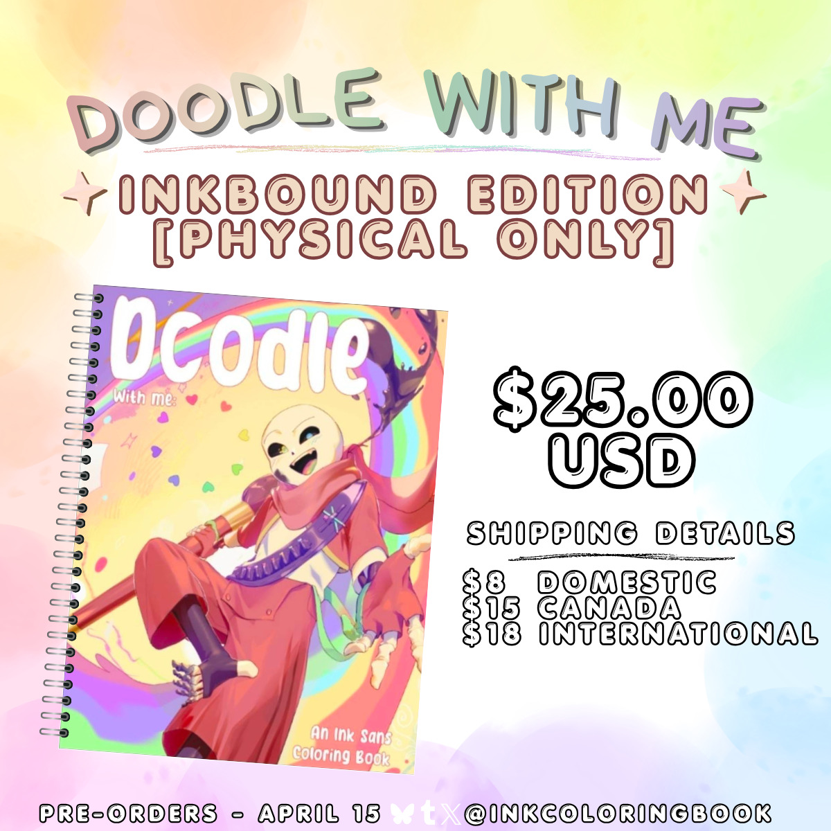 Doodle With Me! An Ink Sans Coloring Book tweet media