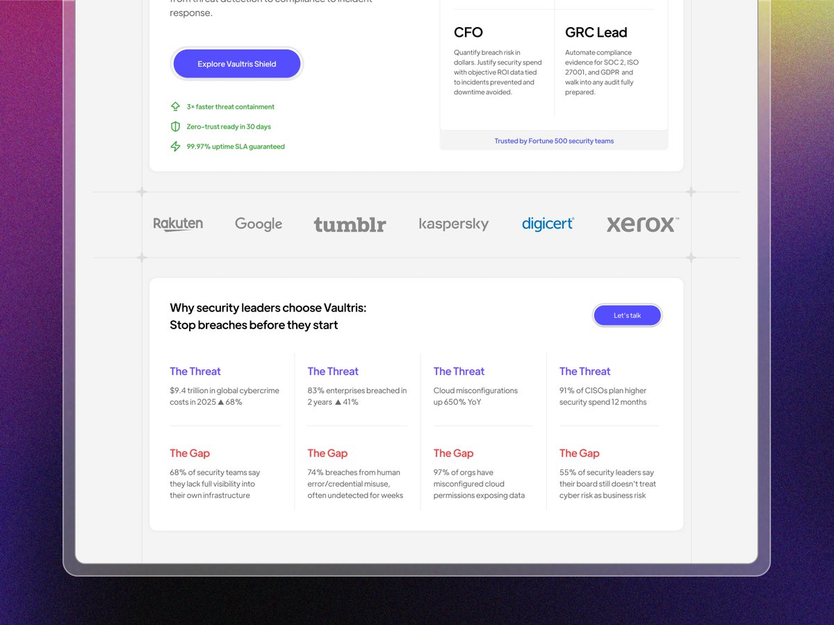 darshilgohel4's tweet image. What if your security didn’t react…

Recently designed a unified security intelligence platform with @sarthak_jadvani , Built to stop threats before they even surface.

Clarity, speed, and control for modern security teams.

Take a look 👇

#UI #Design #UX #Security #solution