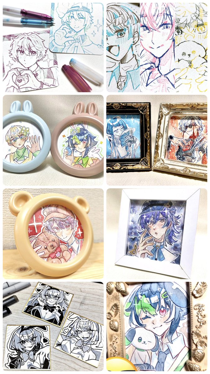 ＃にじそうさく11
おしながき②【西4ニ-40】 守屋敷

過去の頒布物も持っていきます‼️フレークシール在庫少なめです🙏
原画もまだまだ描いてるので出来上がり次第ツリーに繋げていきます🕊️

🔼ツリー上新刊おしながき