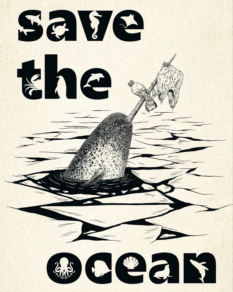 susumunature's tweet image. 「SAVE THE OCEAN Vol.4」

今回のSAVE THE OCEANでモチーフに選んだ生き物はイッカク。

この絵を観た人達に少しでも海洋ゴミへの意識が向く事を願って描かせていただきました。

#海洋ゴミ #savetheocean #drawing #illustration #イラスト