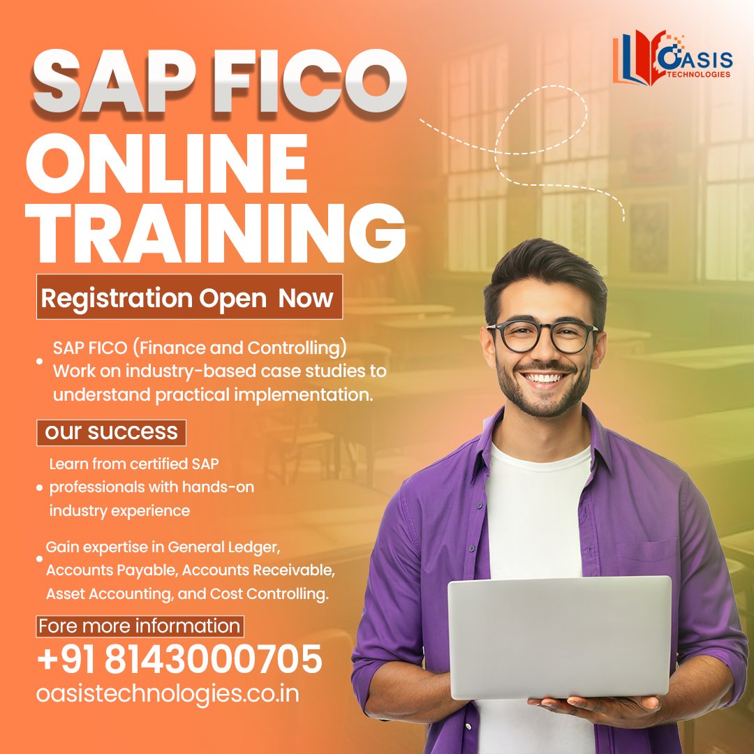 OasisTechhyd's tweet photo. 🚀 SAP FICO Online Training – Registration Open 

📞 Contact: +91 8143000705
🌐 Website: https://t.co/XN8gosV3dZ

💼 Upgrade Your Skills. Boost Your Career. Get SAP Certified!

#SAPFICO #SAPTraining #OnlineCourses #FinanceCareers #AccountingJobs #SAPIndia #CareerGrowth https://t.co/b2LCaLGyUA