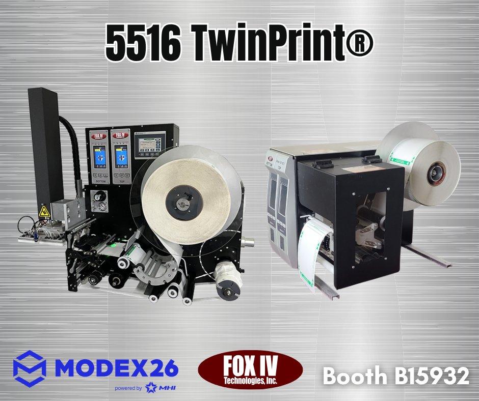 These one’s are crowd favorites! The 5516 TwinPrint® Dual-Sided Label Print and Apply and The 5516 TwinPrint® Desktop Label Printer. Both delivers effective dual-sided labeling with precision and efficiency while reducing labeling waste. Come see them at Booth B15932! #MODEX2026