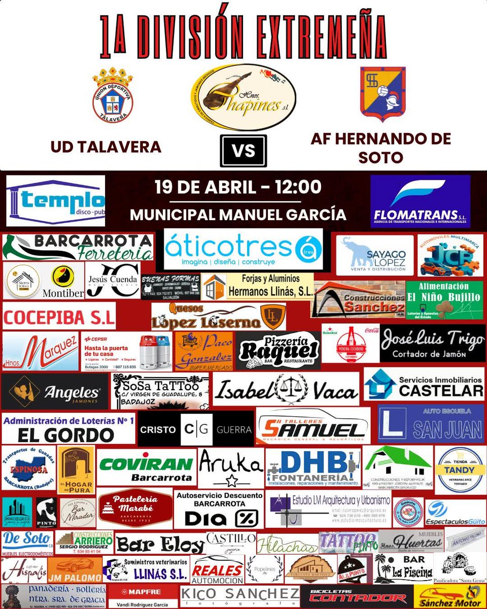 _Hernandodesoto's tweet photo. 📢⚽NOS DESPLAZAMOS A TALAVERA🚗🚌
 Partidazo ante un gran rival en el que esperamos todo vuestro apoyo 🗣️ para traernos los 3 puntos ⚔️

🆚 U.D. Talavera
📆 Domingo 19 de abril
⌚ 12:00
🏟 Estadio Municipal Manuel García

🟡🔵VAMOS HERNANDO🔵🟡 https://t.co/8I3yyLeEFt