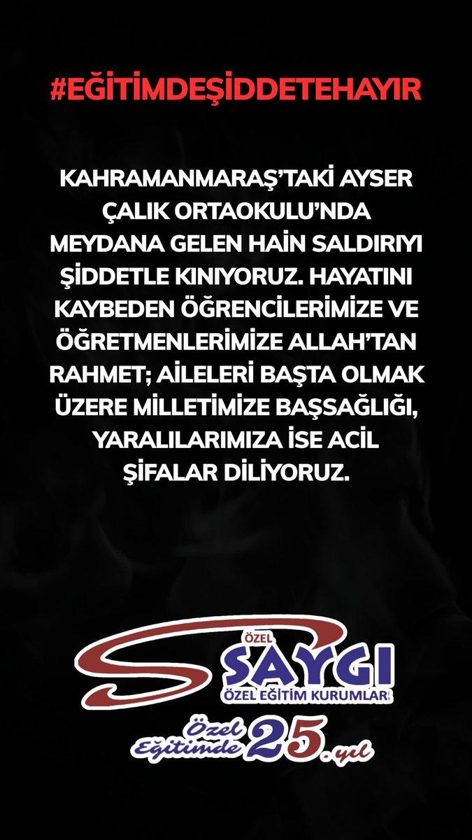 saygiegitim's tweet photo. #EgitimdeŞiddeteHayır 
#Kahramanmaraş 
#ayserçalıkortaokulu https://t.co/WXbSnsulx9