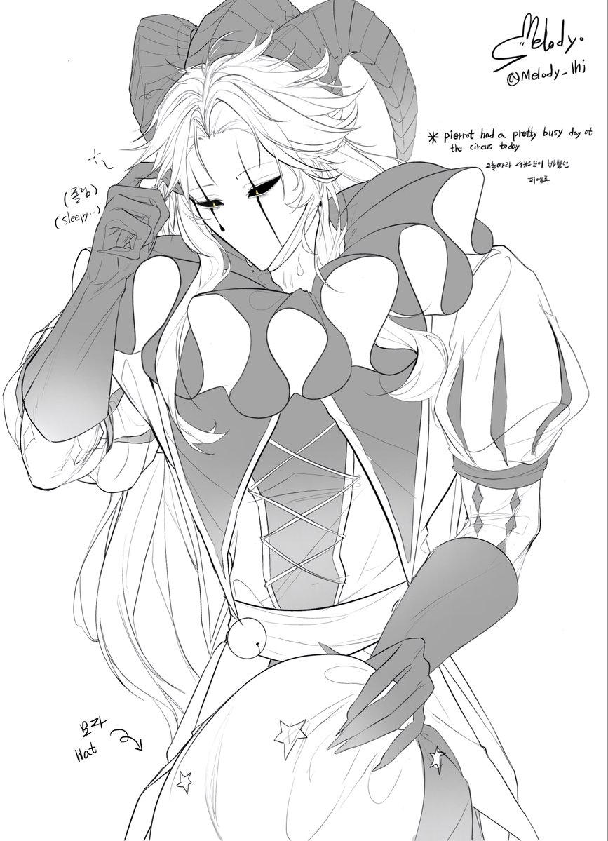 Melody_lhj's tweet image. #thefreakcircus 
#pierrot #harlequin 

Pierrot’s messy, spiky hair