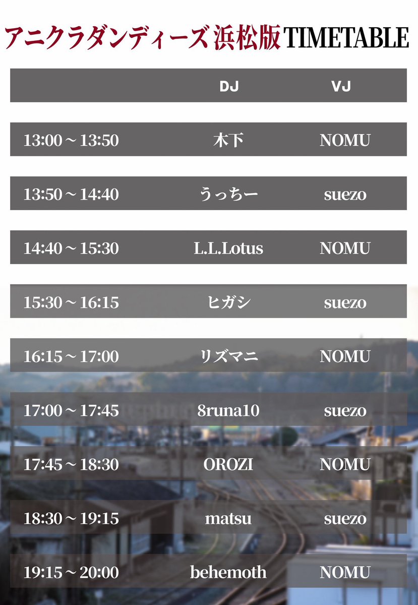 #アニクラダンディーズ は今週末‼️
日本各地のアニクラで活躍している猛者が
浜松に集う‼️‼️‼️
これは見逃せません😤😤😤
間違いなく来たほうがいいですよ🙌

参加表明が吉🫶
twipla.jp/events/719462