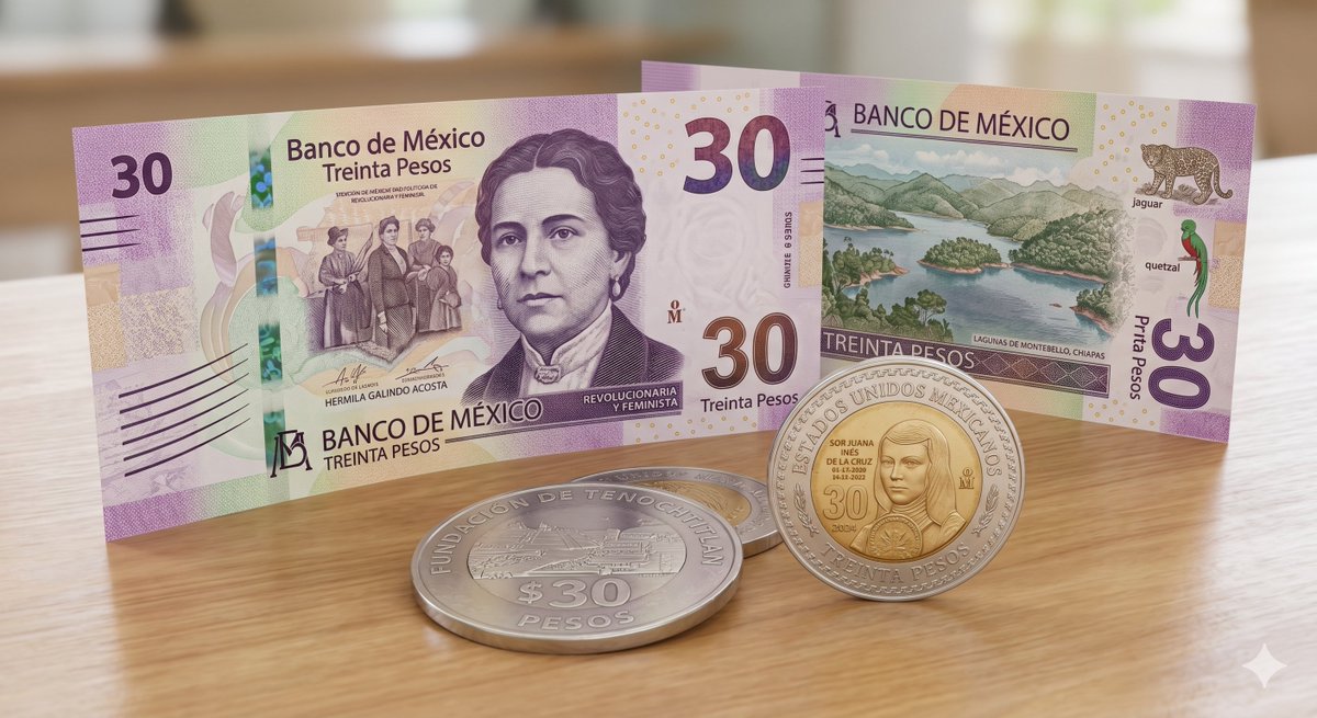 30 pesos el kilo de tortilla
30 pesos el litro de gasolina
30 pesos 100 gramos de carne
30 pesos por dos camiones para ir al trabajo
30 pesos por dos camiones para regresar a casa
Creo que ya pueden sacar la moneda y billete de 30 pesos.