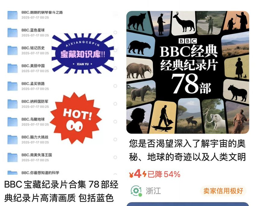 grgerwcwetwet's tweet photo. 一套纪录片赚了20万! 宝妈的钱也太好赚了

在虚拟资料赛道领域，宝妈永远是消费大户，为了孩子的未来，宝妈们具有极高的消费意愿和频率

单价63的纪录片合集，0成本轻松赚了20万！教育才是印钞机
BBC纪录片78部合集 
🔗：https://t.co/QlFypCFmdY https://t.co/LuIIVlh78u