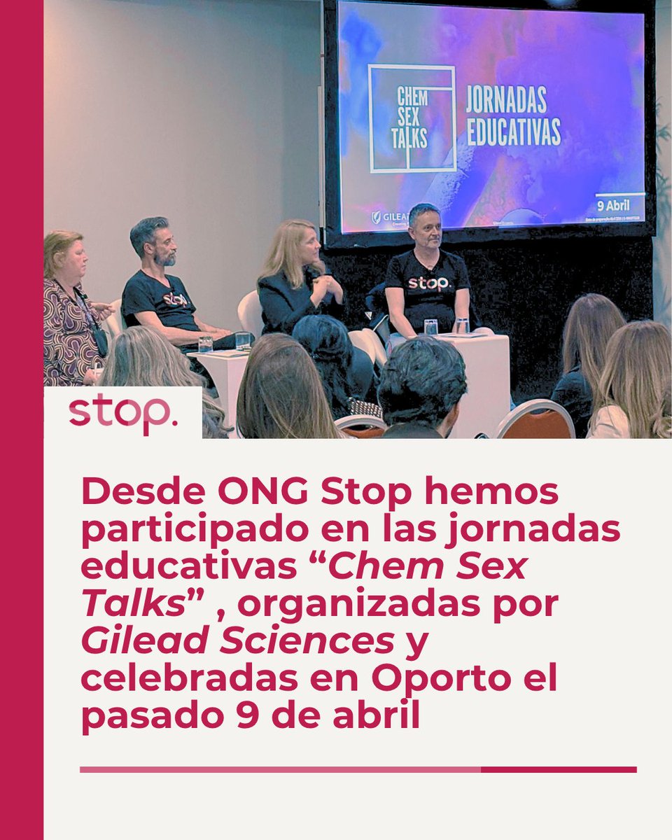 StopsidaONG's tweet photo. 1 | Jornada "Chem Sex Talks" en Oporto | Hoy os compartimos estas fotografías de nuestra participación en las jornadas educativas “Chem Sex Talks”, organizadas por Gilead (@gileadsciences) y celebradas en Oporto el pasado 9 de abril. https://t.co/eVWzL2s8ay