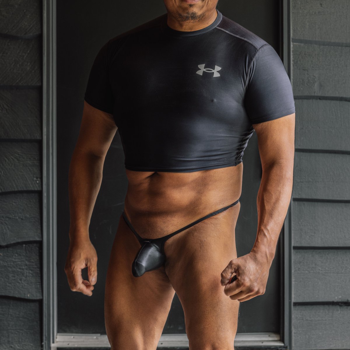 iSwim, with the tiniest straps and form fitting pouches.