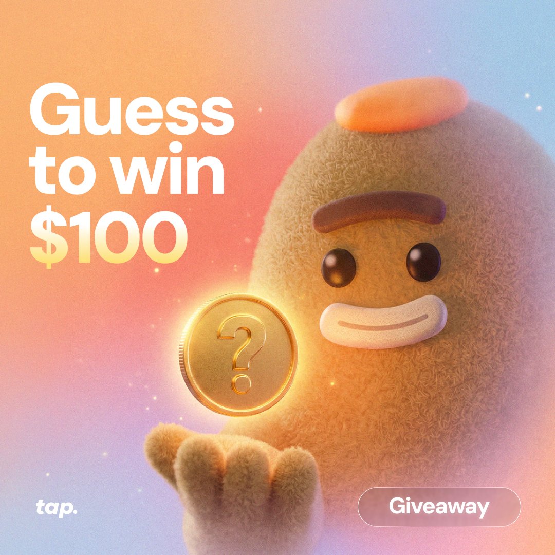 Tappy's got a favorite crypto. 
Guess it right and win $100 in his fav crypto. 💸

To enter:
→ Follow us
→ Comment your guess
→ Tag a friend, they might know

Tappy picks a winner tomorrow. Choose wisely. 👀

Terms: tr.ee/9sjhmx 
#giveaway