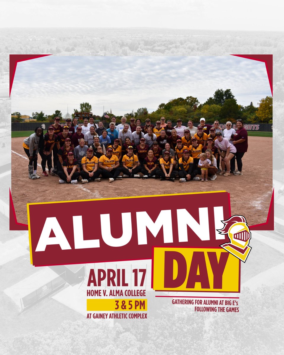 CalvinSoftball's tweet image. 🥎CSB ALUMNI DAY!🥎Friday April 17, join us for our MIAA conference games at 3:00 &amp;amp; 5:00 and then head to a gathering at Big E's after. If you haven't RSVP'd yet, please click the link below. We'd love to see all our alums out to support #Team51! 
RSVP: docs.google.com/forms/d/e/1FAI…