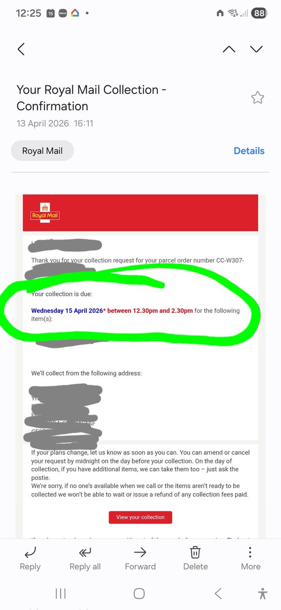 GusHaines's tweet photo. @RoyalMail WTAF??!! And no refund because you attempted to collect?? https://t.co/Y0EXFbo9fO