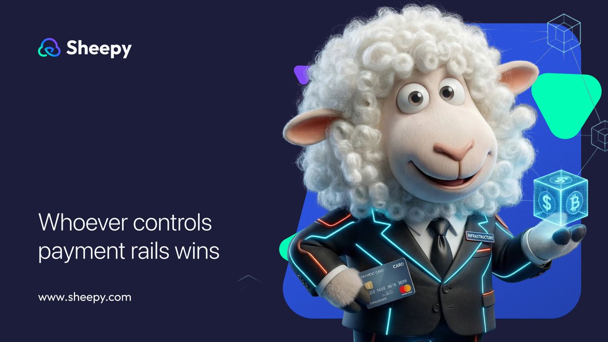 Sheepy_crypto's tweet photo. ❇️ The real race in crypto isn’t for users.
It’s for control of how money moves.

As stablecoins and on-chain settlement grow, payment rails are becoming the new battleground. Whoever controls the flow - wins.

#CryptoPayments #Fintech #Stablecoins #Web3 https://t.co/9z05fv4L3t