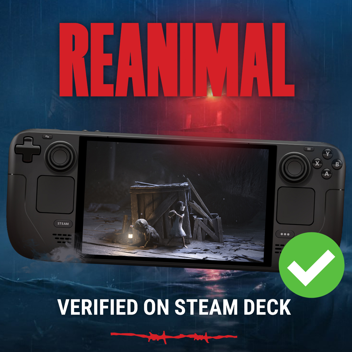 THQNordic's tweet image. #REANIMAL is now fully verified on Steam Deck. Play it anywhere, with all of the horrors and no compromises!
