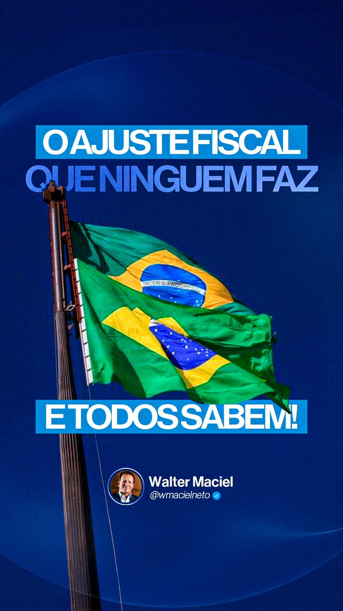 WalterMaciel15's tweet photo. O AJUSTE FISCAL QUE NINGUÉM FAZ E TODOS SABEM!

O Brasil tem um problema fiscal de 3% do PIB. Parece grande, parece impossível, mas quando você abre os números, a conta fecha mais rápido do que imaginam.

Gastos sociais que explodiram no pós Covid, renúncias fiscais que saíram de 2% e hoje consomem 7% do PIB, e uma vinculação de benefícios que o país não tem mais condição de bancar.

Não falta solução técnica. Falta alguém com coragem política para entrar e dizer: “eu vou fazer.”

O diagnóstico está na mesa. A pergunta é quem vai ter estômago para executar.