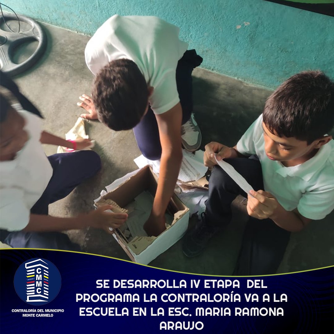 ContraloraMont1's tweet photo. ¡Seguimos fortaleciendo el control social desde las aulas! 🏫✨

Cumpliendo los lineamientos de la @CGRVenezuela, la Contraloría de Monte Carmelo desarrolló la IV etapa de "La Contraloría va a la Escuela" en la Esc. María Ramona Araujo.

✅ Apertura del buzón de participación https://t.co/KifX20ZdEO