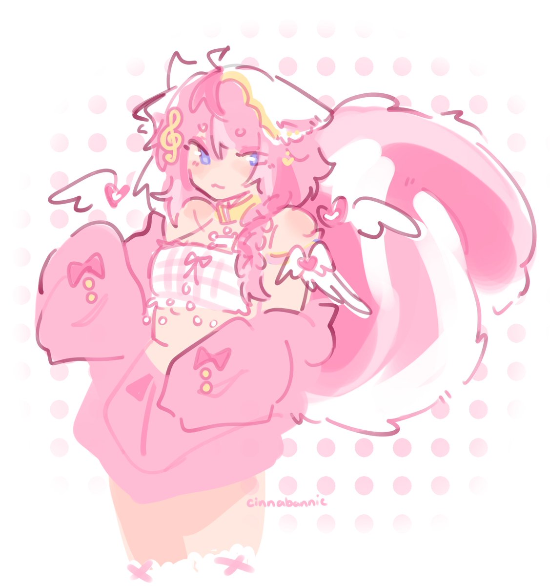 cinnabannie's tweet image. *ପ꒰⑅•ᴗ•｡꒱໊੭* hello i'm cinnie! i like to draw cute and fluffy things, especially my kemono ocs! my favorite color is.. pink! wait.. how did you know? ⁦#portfolioday⁩ ⊹ ࣪ ˖