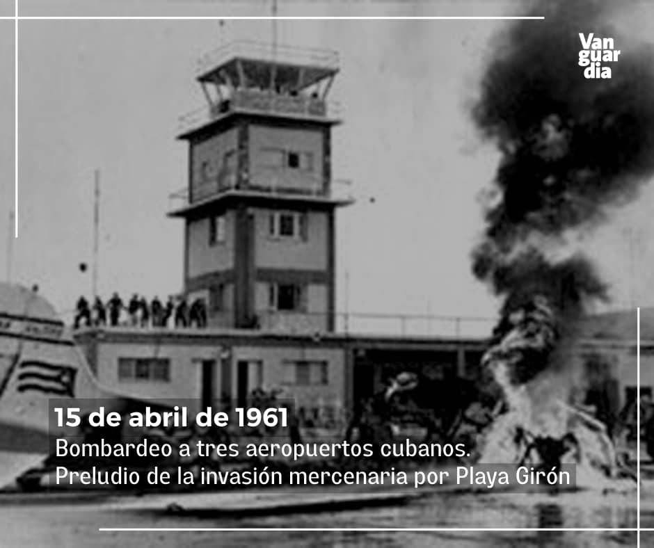 🛫Aeropuertos cubanos amanecieron el 15 de abril de 1961 bajo el bombardeo de aviones B-26 de fabricación norteamericana. Era el preludio de la invasión a Playa Girón

Nunca vacilaremos frente al imperialismo y su política neocolonialista, explotadora, agresiva

#TenemosMemoria
