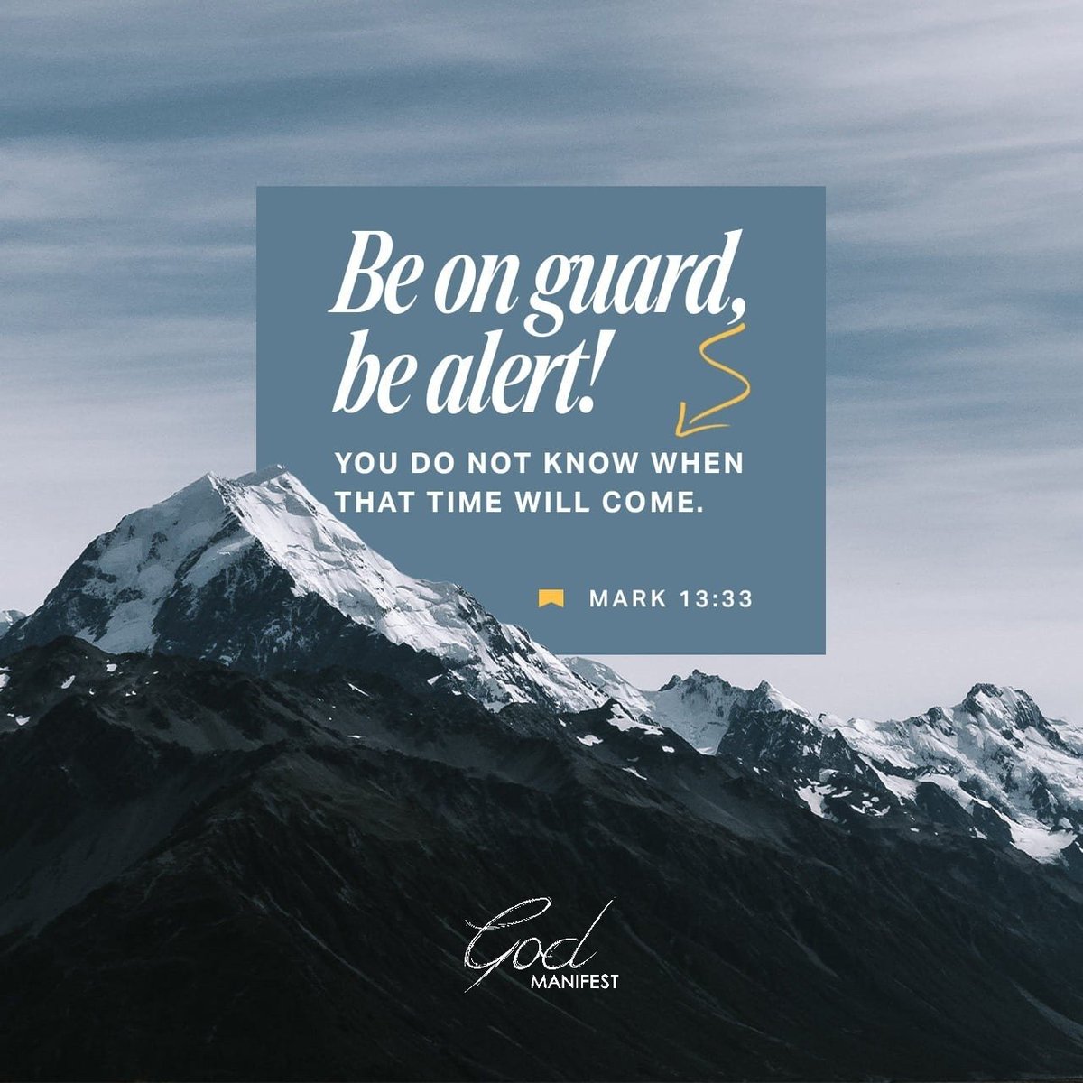 thegodmanifest's tweet image. Mark 13:33 NASB
Take heed, keep on the alert; for you do not know when the appointed time will come. 

#jesus #jesuschrist #JesusIsLord #ChristisKing #JesusSaves