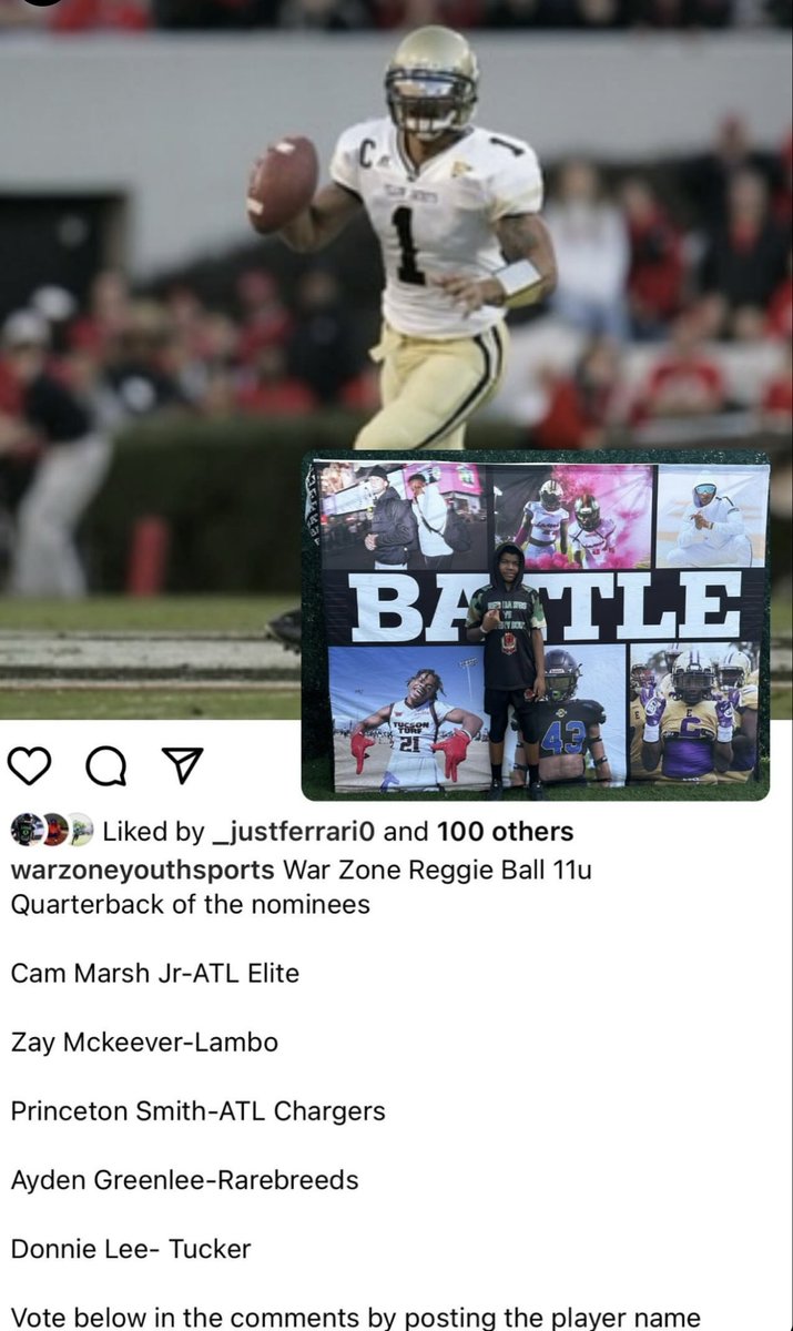 Cmarshjr2's tweet photo. I’m grateful to be nominated 3 straight years for Quarterback of the Year — and winning back‑to‑back Quarterback of the Year Awards. 

Consistency. Growth. Dominance.
 The standard is the consistency.

@borntocompete 

@coachdixon54 @KirbySmartUGA @Lane_Kiffin @coach_cristobal @Marcus_Freeman1 @CoachSark @CCignettiIU @ryandaytime @CoachDanLanning @KalenDeBoer @LincolnRiley  @coachjoshheupel  #QB1 #CameronMarshJr #B2C #QuarterbackOfTheYear