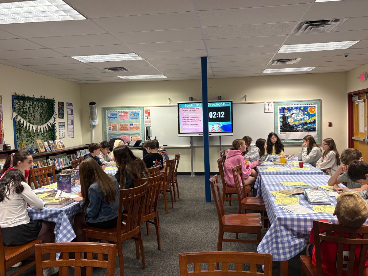 MrsEMcGookin's tweet image. 6th grade students browsing books for their narrative nonfiction book tasting yesterday @BlackRiverMS