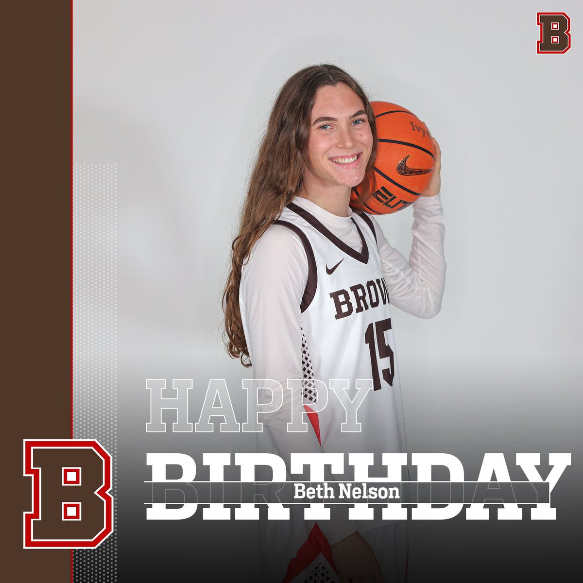 BrownU_WBB's tweet image. Wishing the happiest of birthdays to our very own Beth Nelson! Have a fantastic day, and an even better year! 🏀🐻🤎

#EverTrue #NEXT