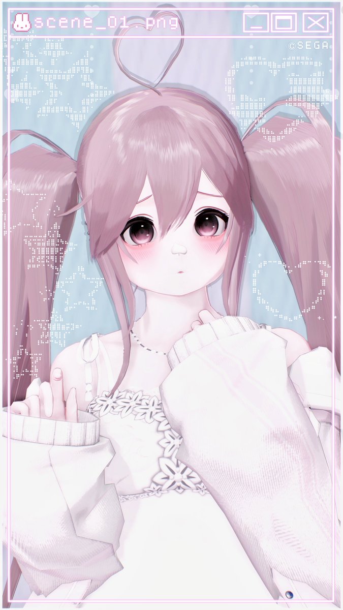 2000年代の萌えアニメっぽいお顔目指してキャラクリしてみた.ᐟ⋆.✩