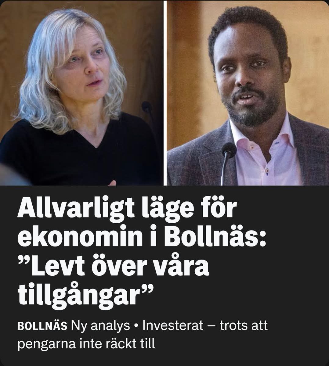 "Det här är en varningssignal" säger kommunalrådet Abdullahi Cadaani (S). Herregud, säger jag!

Varningssignalerna kom för flera år sedan. Det förstod alla som hade någorlunda koll på kommunal ekonomi. För fem år sedan sa jag, angående kommunens årsredovisning:

"– Den höga