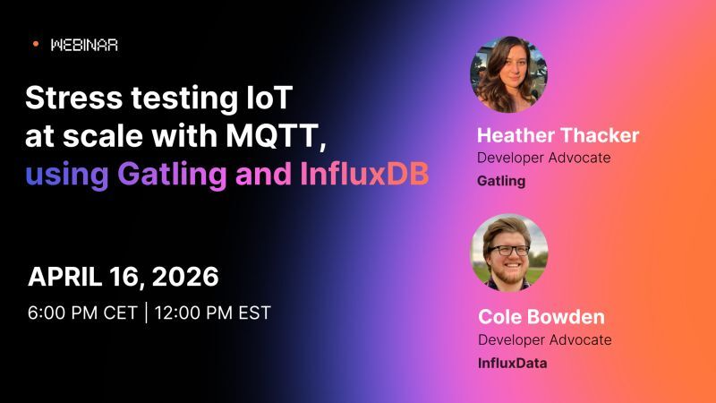 InfluxDB's tweet photo. What would happen if 10,000 connected devices hit your system all at once?

Find out TOMORROW in a live demo with InfluxData and @GatlingTool. We’ll simulate hospital-grade IoT workloads and show how to test, measure, and scale with confidence.

Don’t guess. Stress test. #influxdb

It’s not too late to register! https://t.co/SPGZrE8odF