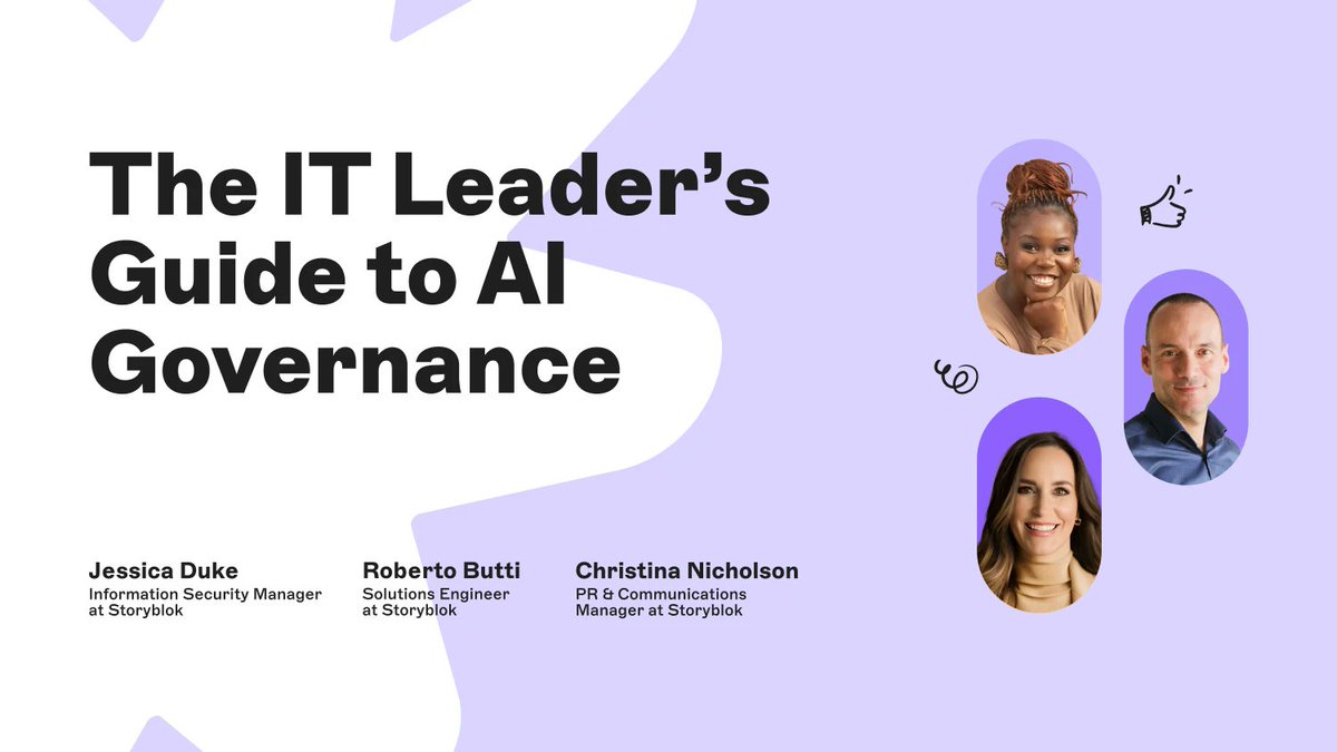 helpnetsecurity's tweet image. Webinar: The IT Leader’s Guide to AI Governance - helpnet.short.gy/oEbixY - @storyblok #ArtificialIntelligence #Webinar #Cybersecurity #CybersecurityNews
