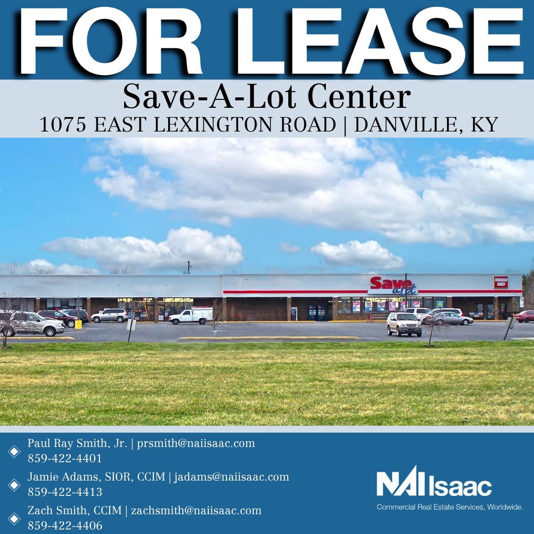 NAIIsaac's tweet image. 1,400 SF available for lease within a +/-28,425 sf neighborhood center anchored by Save-A-Lot. The center is located on East Lexington Road across from the Greenleaf Shopping Center.

Call or click for more information: buff.ly/Gky4jKB 
#NAIIsaac #CRE #Brokers #SIOR #CCIM