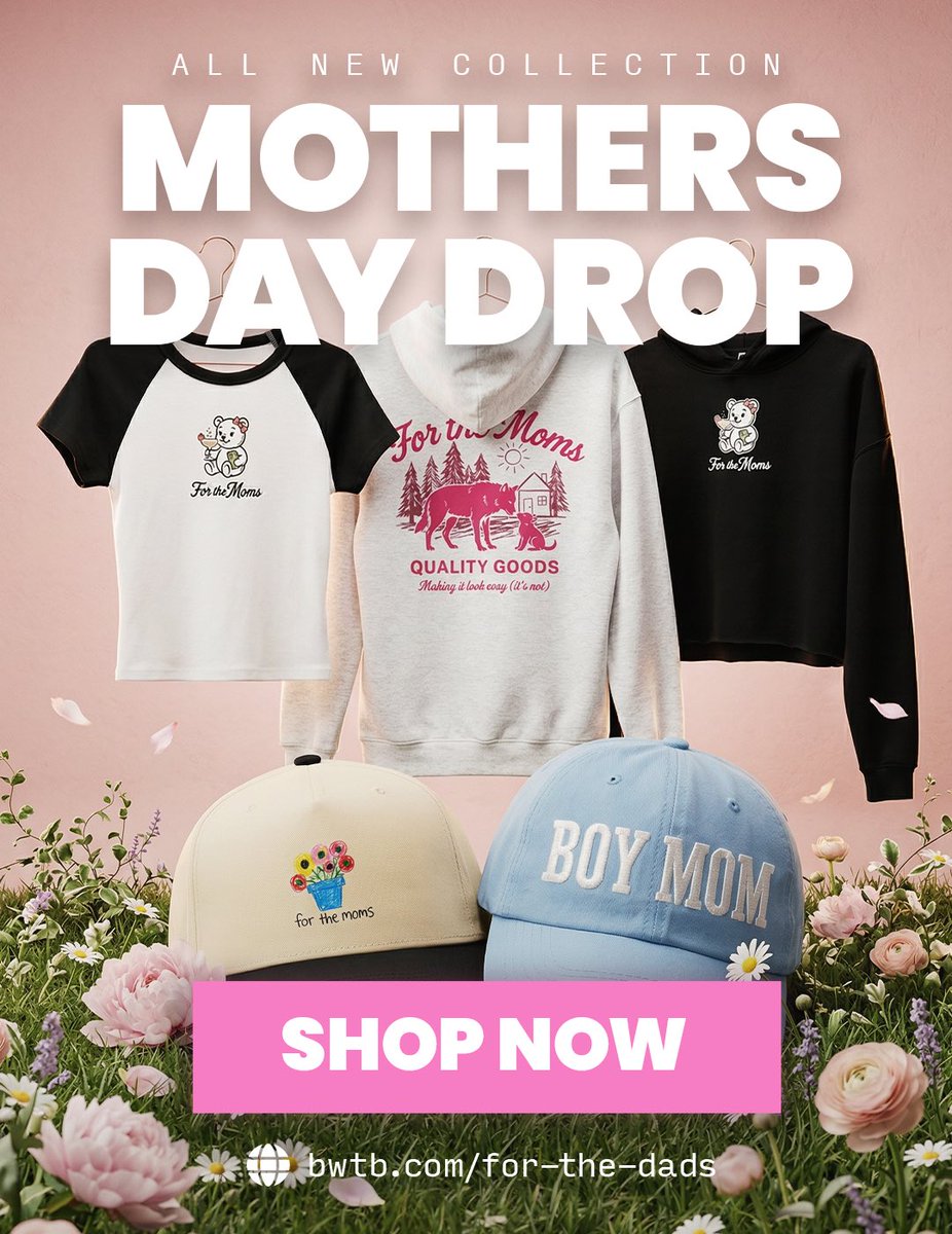 BussinWTB's tweet photo. FIRST EVER MOTHER’S DAY DROP 💐

It’s live and the clock is ticking…
Grab it now so it lands at the door before Mother’s Day

Don’t be the kid scrambling last minute 🤝
https://t.co/znOcuKBQB1

#ForTheMoms https://t.co/nJbWjVMJ0f