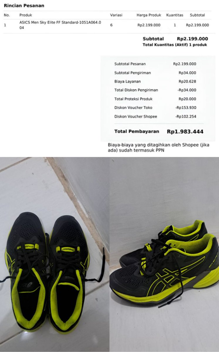 Daisyoneee's tweet photo. wts || want to sell Asics 
size 39
💰1,2 (normal 1,9jt)

✅ original 
🍊Cod
📦 free box
📍surabaya https://t.co/jtMq56QuiE