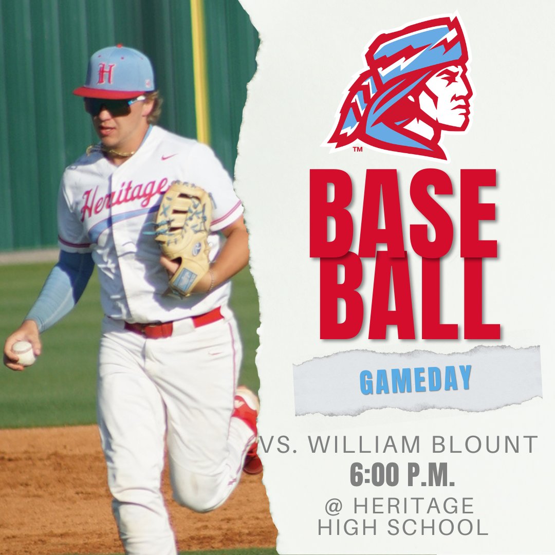 HHSMountaineers's tweet image. Friday home game day for HHS baseball! Join us as we cheer them on against county rival William Blount tonight at 6:00 p.m. Go, Mountaineers! #HHS #HHSMountaineers #HeritageAthletics #BlountCountryStrong #CLIMB