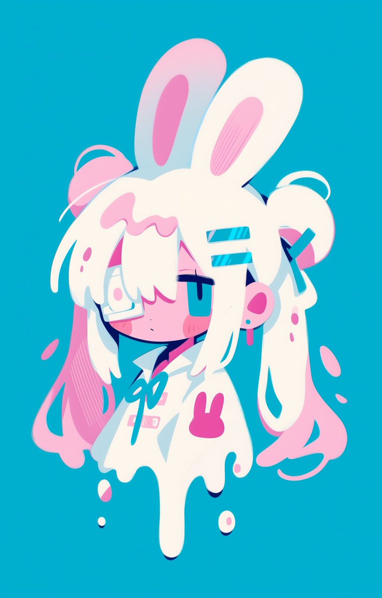 haiz_ai's tweet photo. ▨ 眼帯メカクレバニーちゃん https://t.co/yXkaZiEa1C