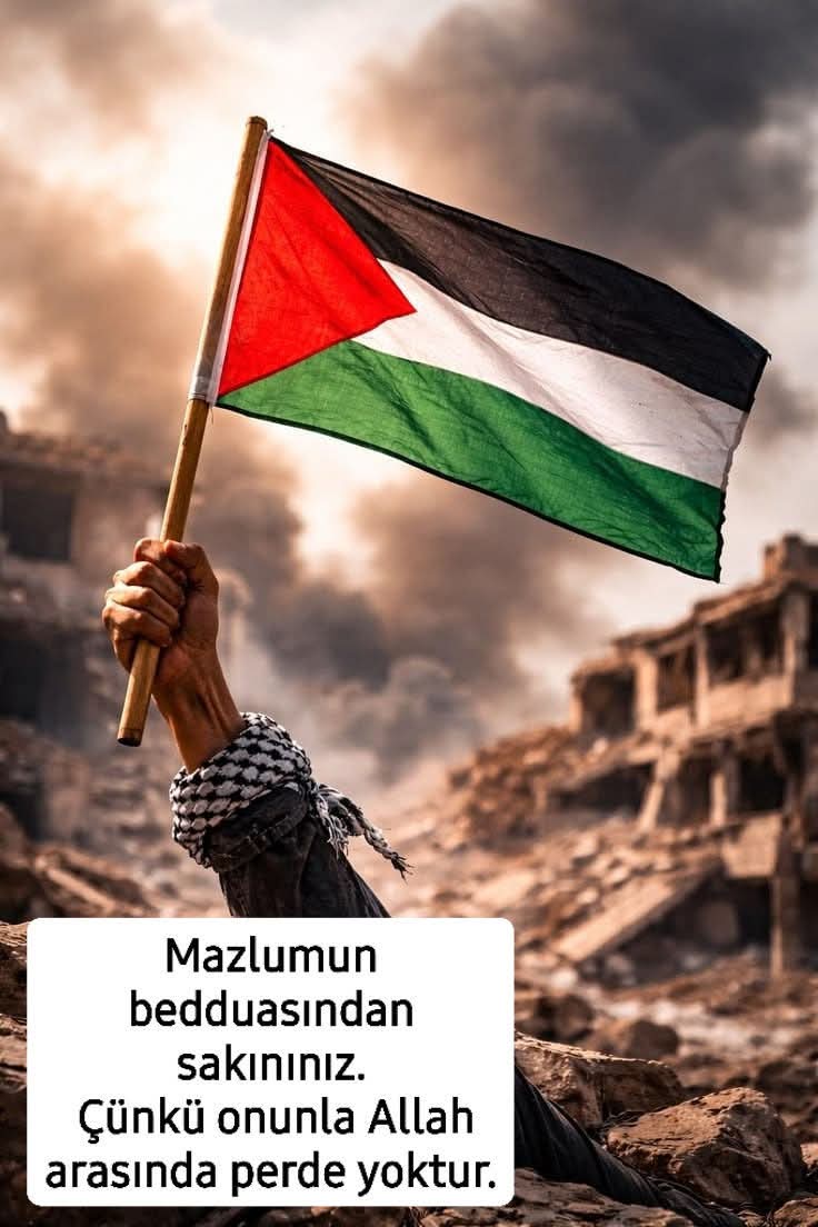 "Allah’ı zalimlerin yaptıklarından habersiz sanma. O, onları ancak gözlerin dehşetten donakalacağı bir güne erteliyor." 
 Filistin'de 12.000 masum insana idam kararı verildi.

Sessiz kalmak bu karanlığa ortak olmaktır; her nefes bir emanet, her hayat bir mukaddesattır.