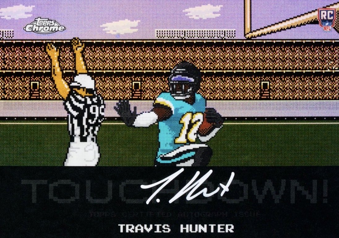 ShowtimeofJax's tweet photo. The day is here @ToppsFB is back. Travis Hunter RC’s and great inserts. #duuuval #updateyourcollection https://t.co/MBYZS4jLeE