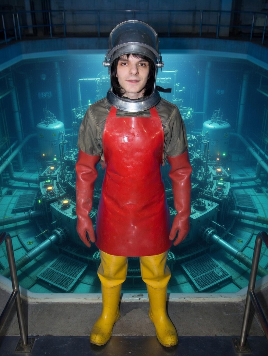 strapskinksOLD's tweet photo. Didn't expect to get to see the hospitals research reactor.
Don't worry I'm safe, the radiation level of one hour in this reactor room is no different than a chest CT scan.
#Leadapron #RubberFetish #Drysuit #HeavyRubber #AlternativeUniverse https://t.co/SUPDKTtwMA