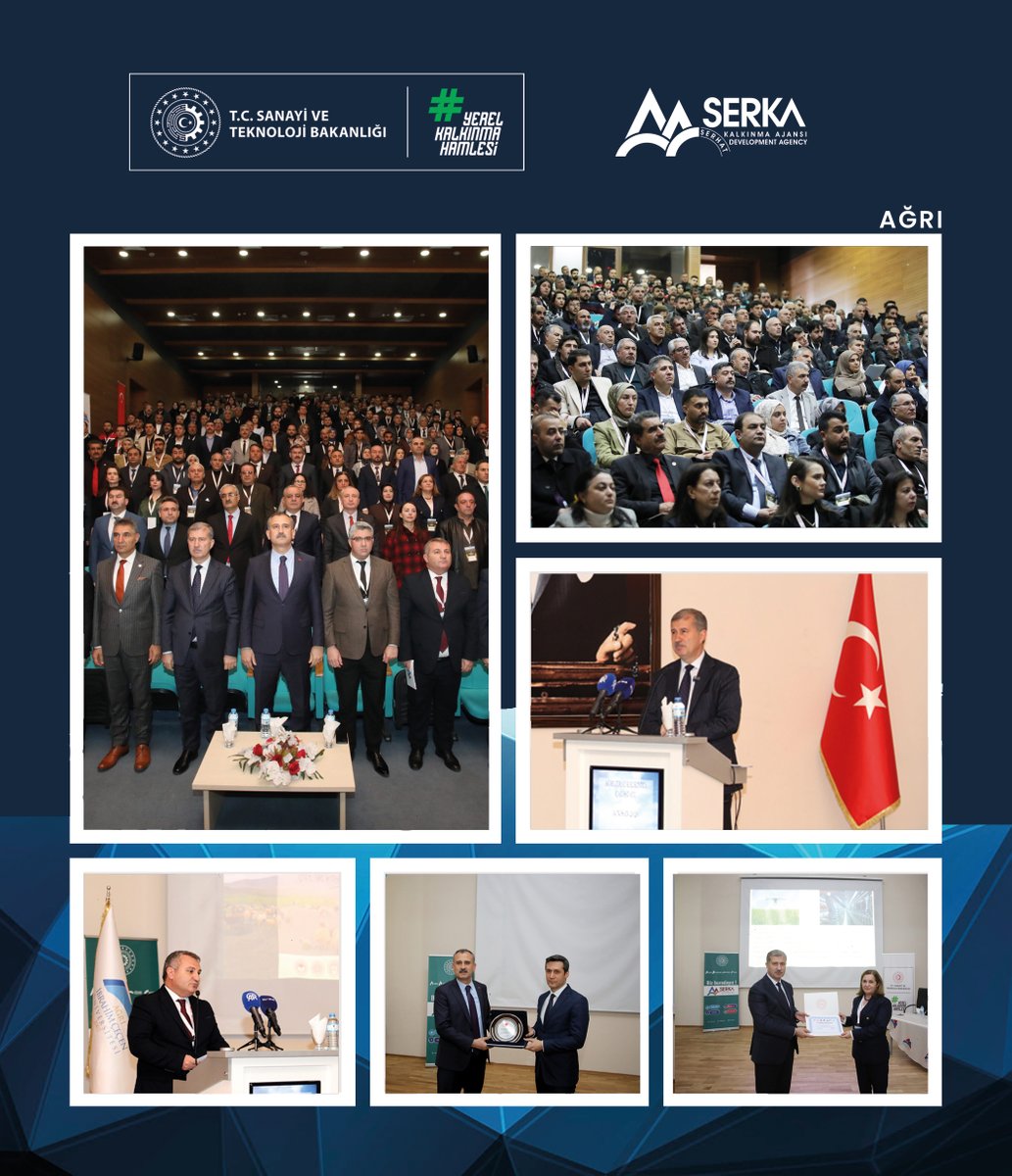 📍 #Ağrı

SERKA ve <a href="/agritarimgovtr/">Ağrı İl Tarım ve Orman Müdürlüğü</a> , <a href="/tcagrivaliligi/">T.C. Ağrı Valiliği</a> himayelerinde <a href="/aicuni2007/">Ağrı İbrahim Çeçen Üniversitesi</a> ev sahipliğinde; #tarım odaklı sürdürülebilir üretim modellerinin ele alındığı “Ağrı Zirai Kalkınma Çalıştayı” gerçekleştirildi.

🔗 serka.gov.tr/haber/haberler…

<a href="/TCSanayi/">Sanayi ve Teknoloji Bakanlığı</a> <a href="/KalkinmaAjansGM/">Kalkınma Ajansları Genel Müdürlüğü</a>