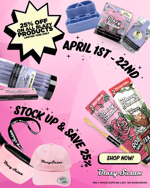 Blazy Susan - Premium Rolling Products Dripping In Style! Your customers already love it &amp;  this is your chance to offer them Blazy's lineup with unbeatable margins!

25% off ALL things Blazy until April 22nd.

🌐 thecloudsupply.com/Blazy420

#BlazySusan #TheCloudSupply #Sale #Promo