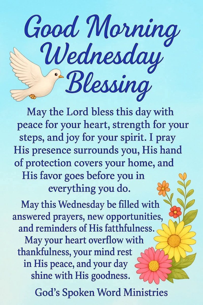 MbBingham's tweet image. Good morning everyone God bless you here's our Wednesday morning inspiration with Thanking God for blessing us with peace ✌️, strength 💪 joy 😊 an his presence 🙏 in Jesus christ.
#thankgod #Gratitude #anotherday ##blessings Pleaseshare WayOfLife