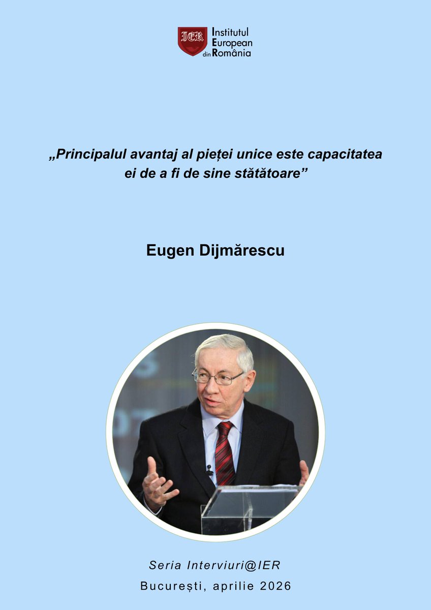 EuroInstRomania's tweet photo. ”Principalul avantaj al pieței unice este capacitatea ei de a fi de sine stătătoare”, 𝐄𝐮𝐠𝐞𝐧 𝐃𝐢𝐣𝐦𝐚̆𝐫𝐞𝐬𝐜𝐮, economist #interviuri@IER ➡️https://t.co/oRrcjYfJTb https://t.co/JJSFQz8j84
