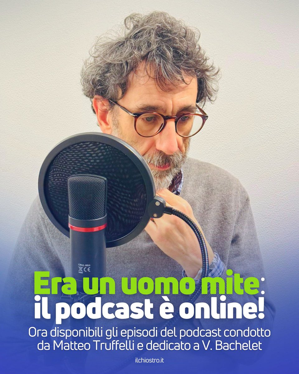 AC1868's tweet photo. È online “Era un uomo mite”, il nuovo podcast dell’Ac! 🎧 
​
Da oggi sono disponibili i 4 episodi del podcast dedicato alla vita e alla testimonianza di Vittorio Bachelet, raccontate da Matteo Truffelli, già presidente nazionale di Ac.

▶️ https://t.co/vM9TwCkNw2 https://t.co/hF4D5T5uuD