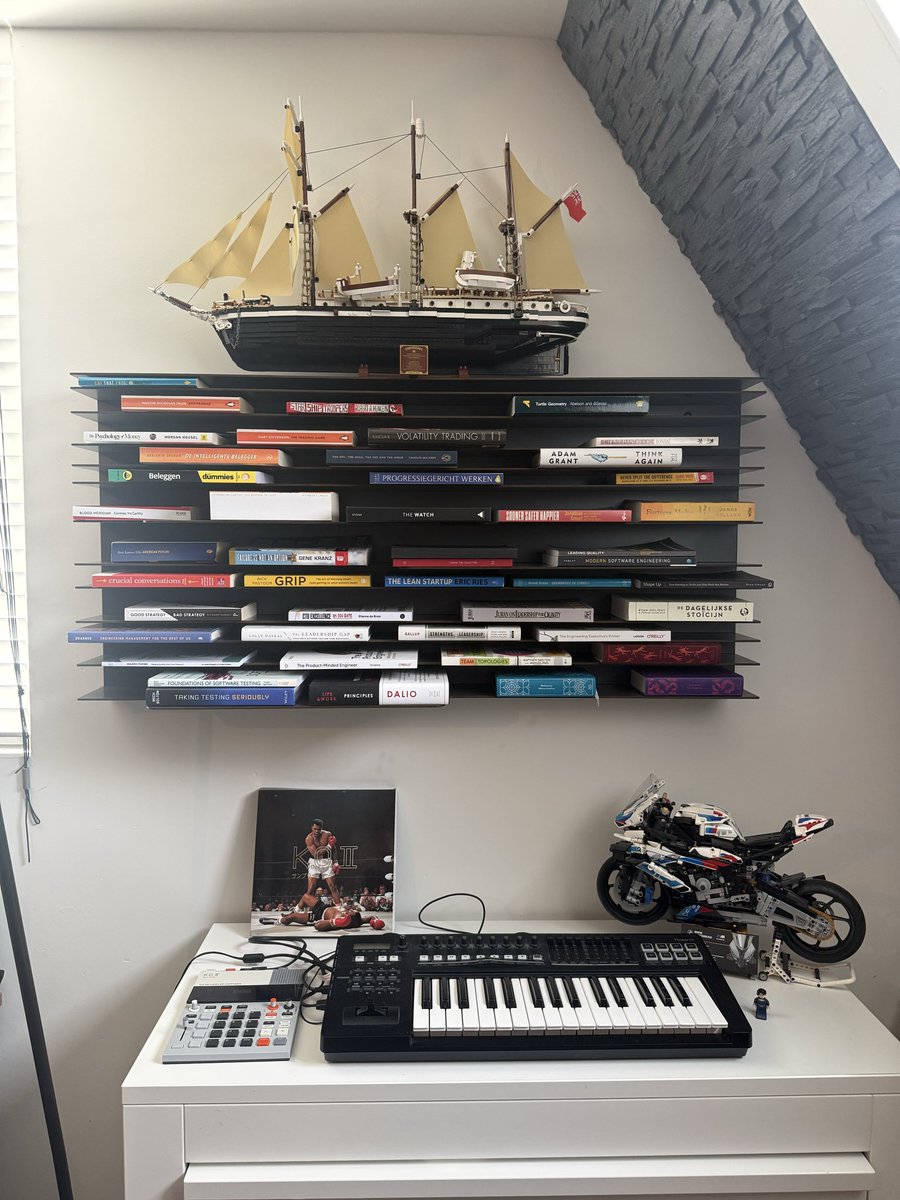 A clean desk, equals a clean mind. Loving my Spectrum paperback bookcase.
