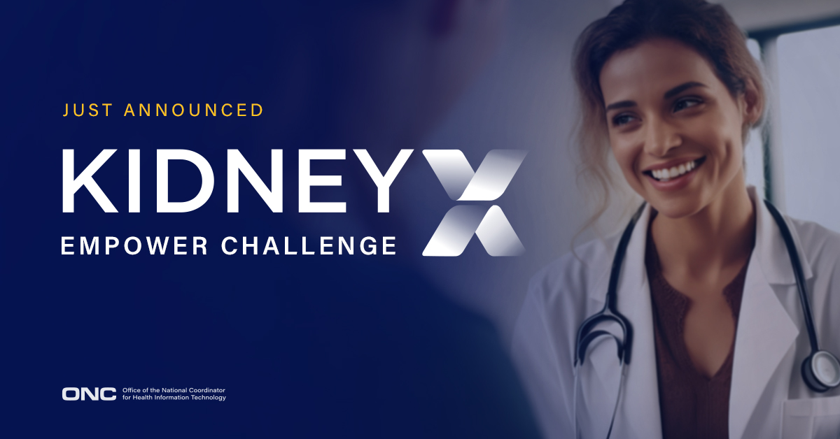 ONC_HealthIT's tweet image. JUST ANNOUNCED: KidneyX EMPOWER: Living Link Prize 📢 $4M in prizes. 2 tracks. 1 goal: Expand living kidney donation. Get ready to innovate. 🚀 Learn more: kidneyxempowerchallenge.org #KidneyX #BioTech #NephTwitter @ASNKidney