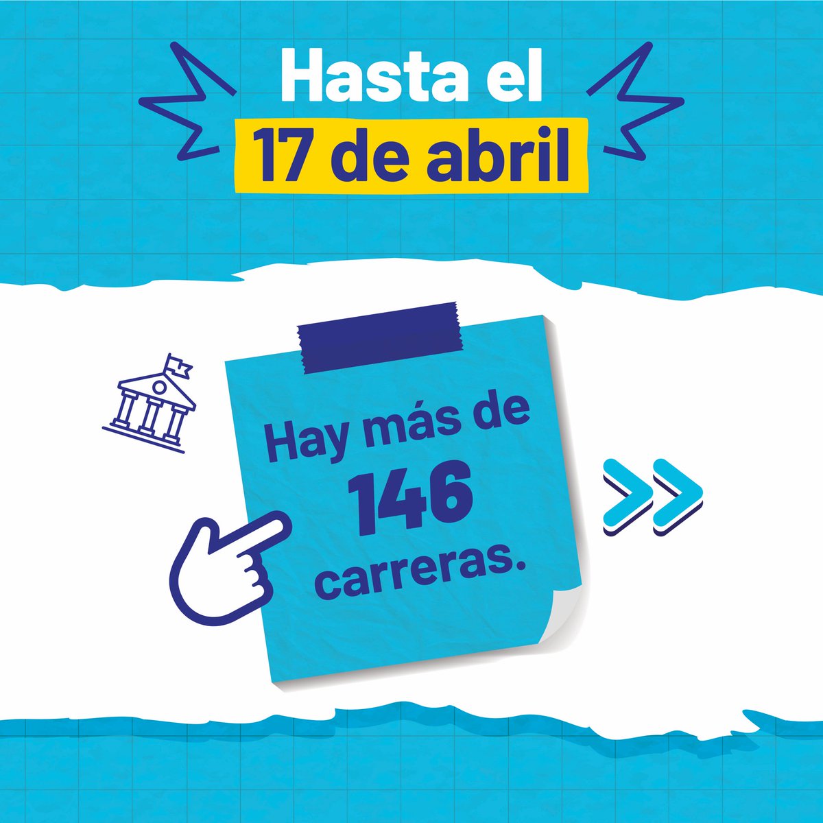 EduSuperiorEc's tweet photo. ¿Aún sin cupo?

Desde hoy y hasta el 17 de abril tendrás una nueva oportunidad para postular y acceder a un instituto o conservatorio superior público.

✅ Revisa la oferta académica en 👉 https://t.co/YGJXZ4ickT

#ElNuevoEcuador https://t.co/jAXIzPwV4k