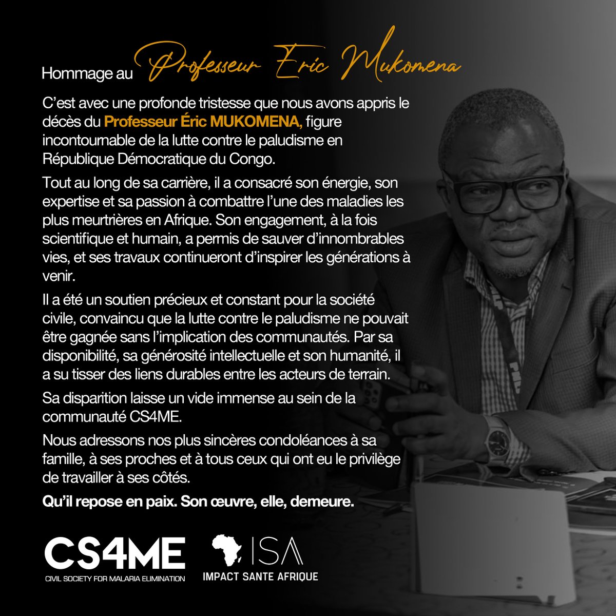 Civil Society For Malaria Elimination (CS4ME) tweet media