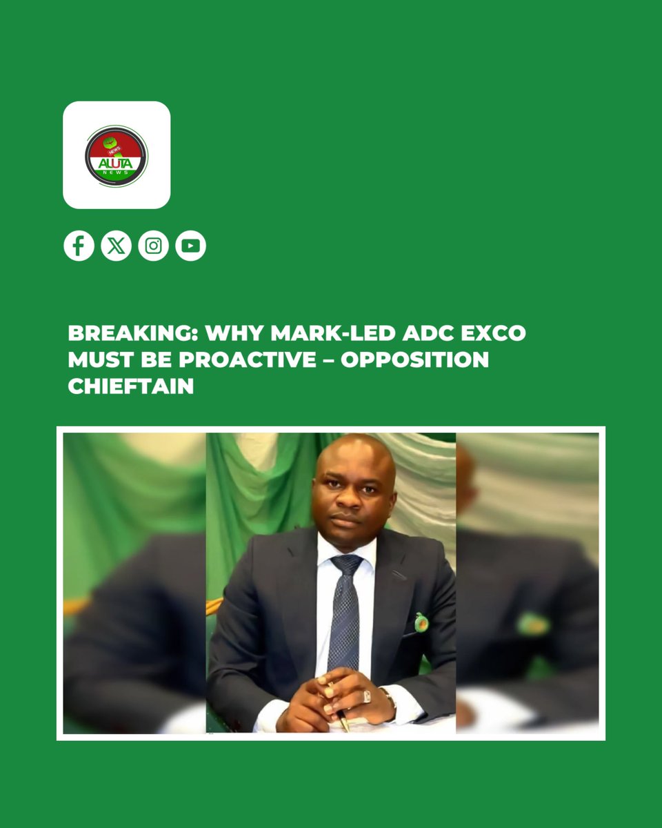 Dagogo urges ADC’s leadership under David Mark to act decisively, rebuild public trust, and present credible opposition before 2027 elections.