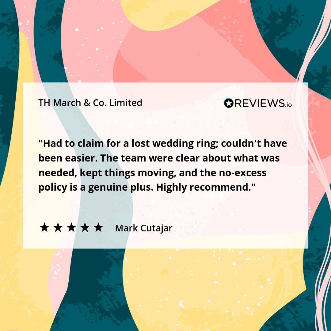 THMarchUK's tweet image. A big thank you to Mark, one of our valued jewellery insurance customers. ✨

We loved reading this review he left the other day - it’s great to know that our commitment to keeping things simple and straightforward is making a difference!

#FiveStarService #CustomerFeedback
